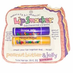 VTG Y2k Bonne Bell PB&J Lip Smacker Peanut Butter and Jelly Lip Balm Gloss Set